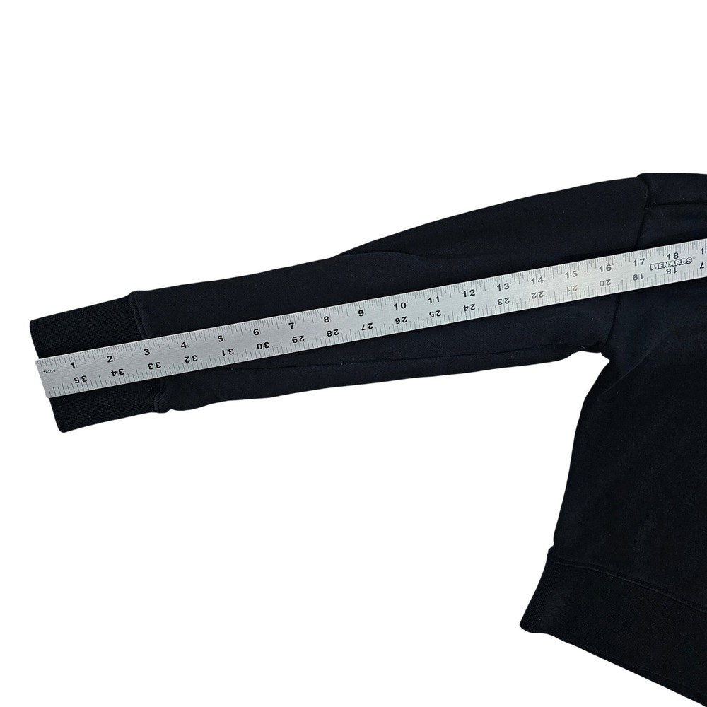 Nike Womens Large Black Futura Logo Cropped Pullover Hoodie Athletic Style - Picture 4 of 7